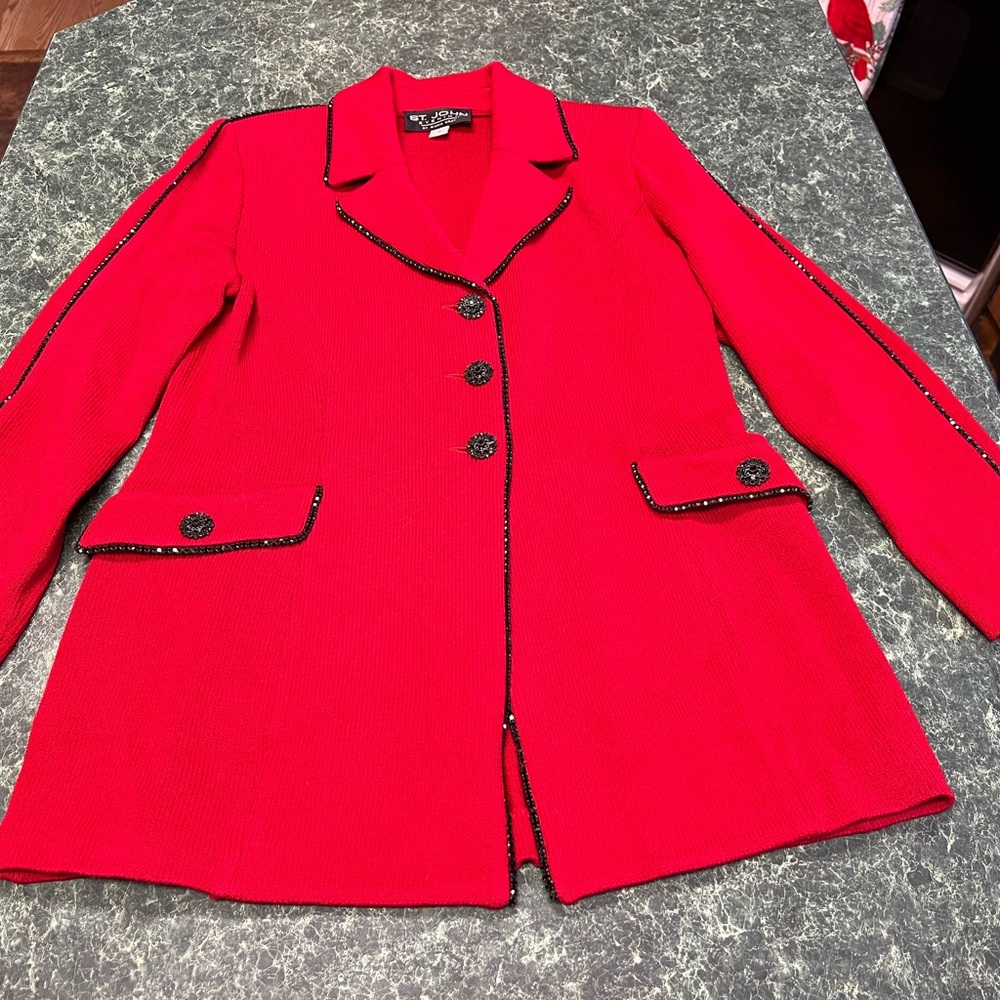 St. John Valentine Red jacket size 4